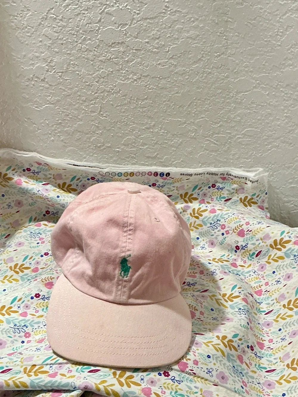 Polo by Ralph Lauren Pink men’s Cotton Hat with Green Logo